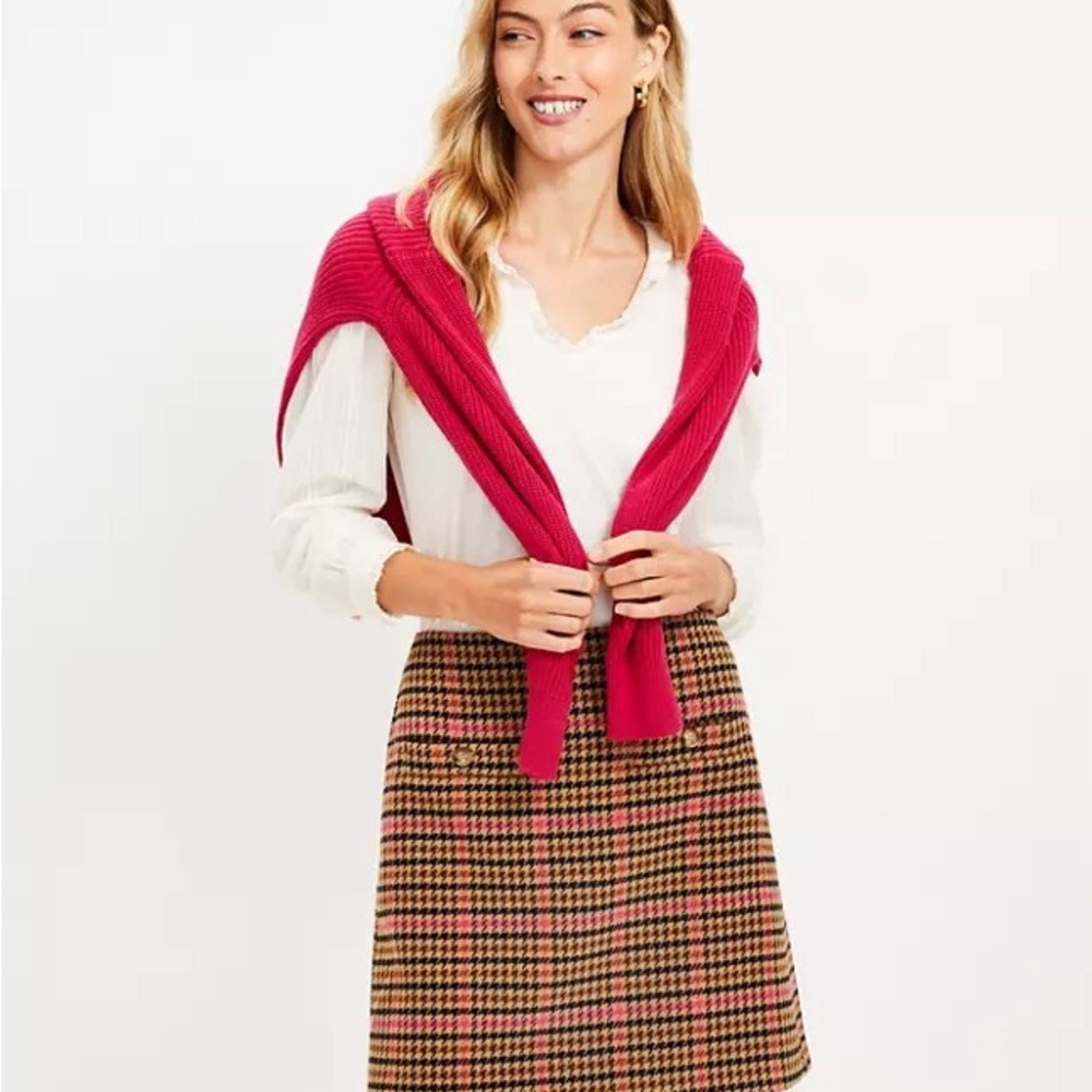 Plaid A-Line Skirt